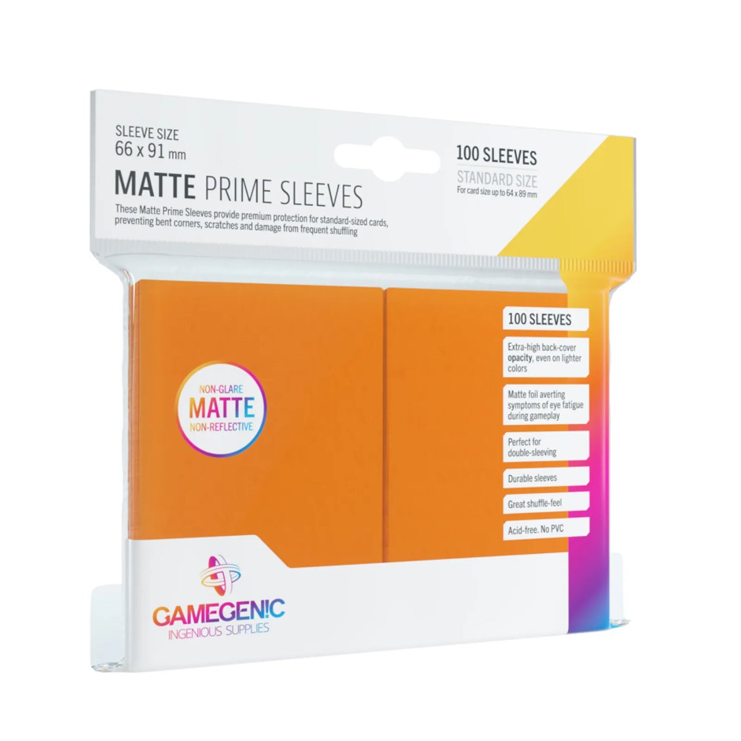 Gamegenic Matte Prime Sleeves (100 Sleeves)