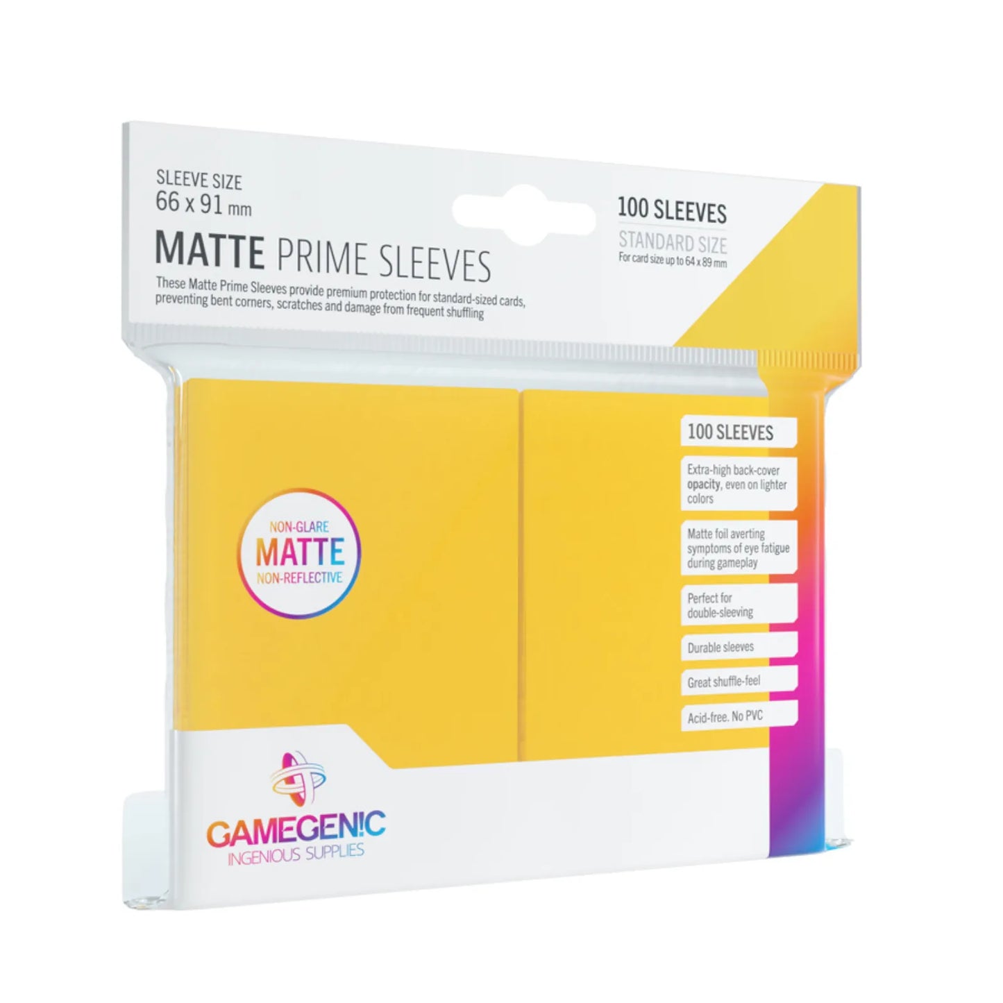 Gamegenic Matte Prime Sleeves (100 Sleeves)