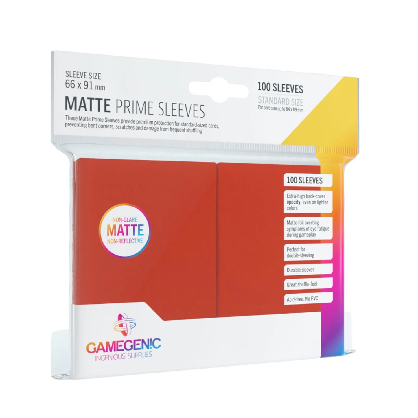Gamegenic Matte Prime Sleeves (100 Sleeves)