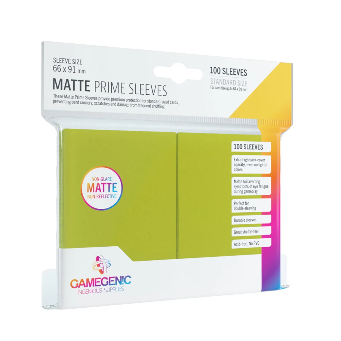Gamegenic Matte Prime Sleeves (100 Sleeves)