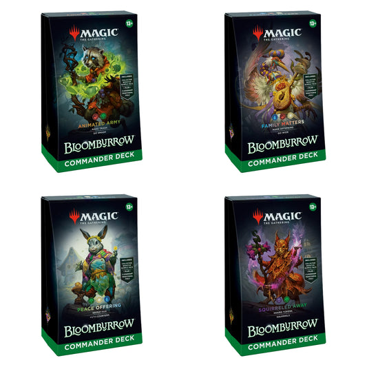 Bloomburrow Commander Deck Set (englisch, alle vier Decks)