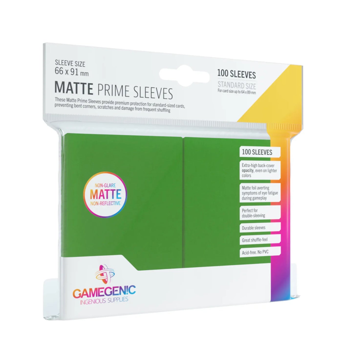 Gamegenic Matte Prime Sleeves (100 Sleeves)