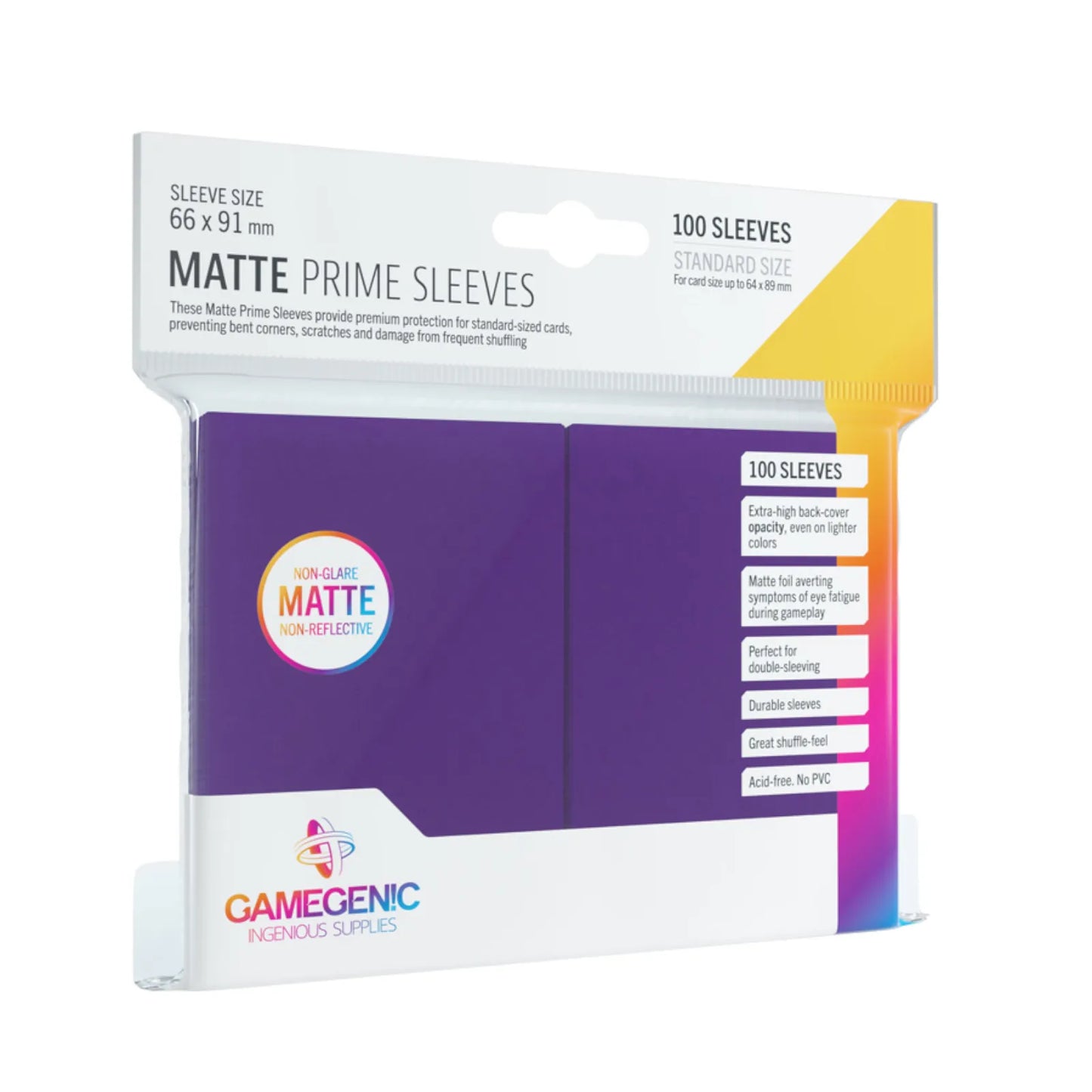 Gamegenic Matte Prime Sleeves (100 Sleeves)