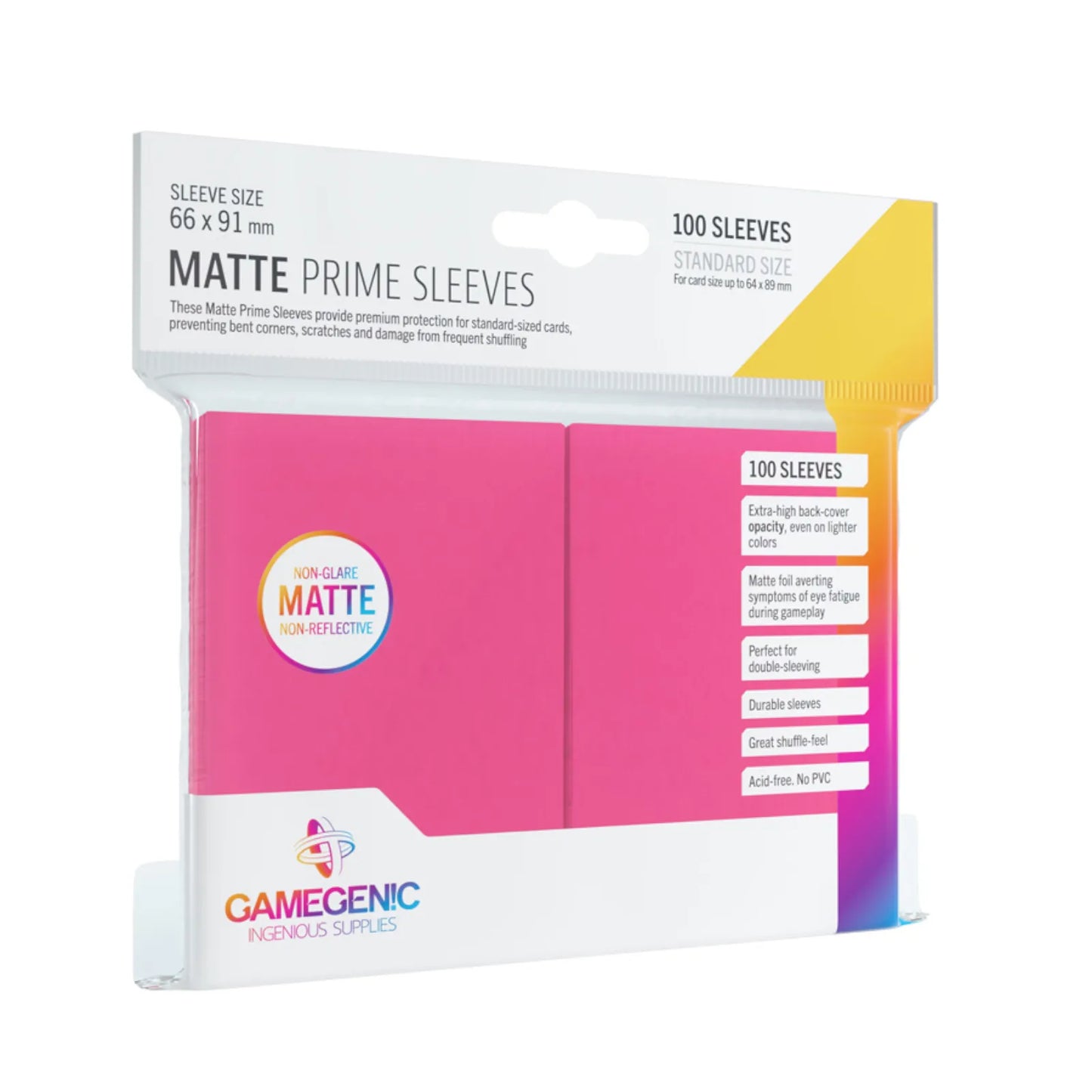 Gamegenic Matte Prime Sleeves (100 Sleeves)