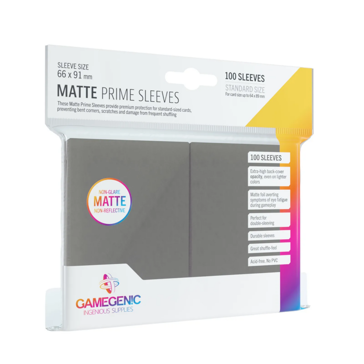 Gamegenic Matte Prime Sleeves (100 Sleeves)
