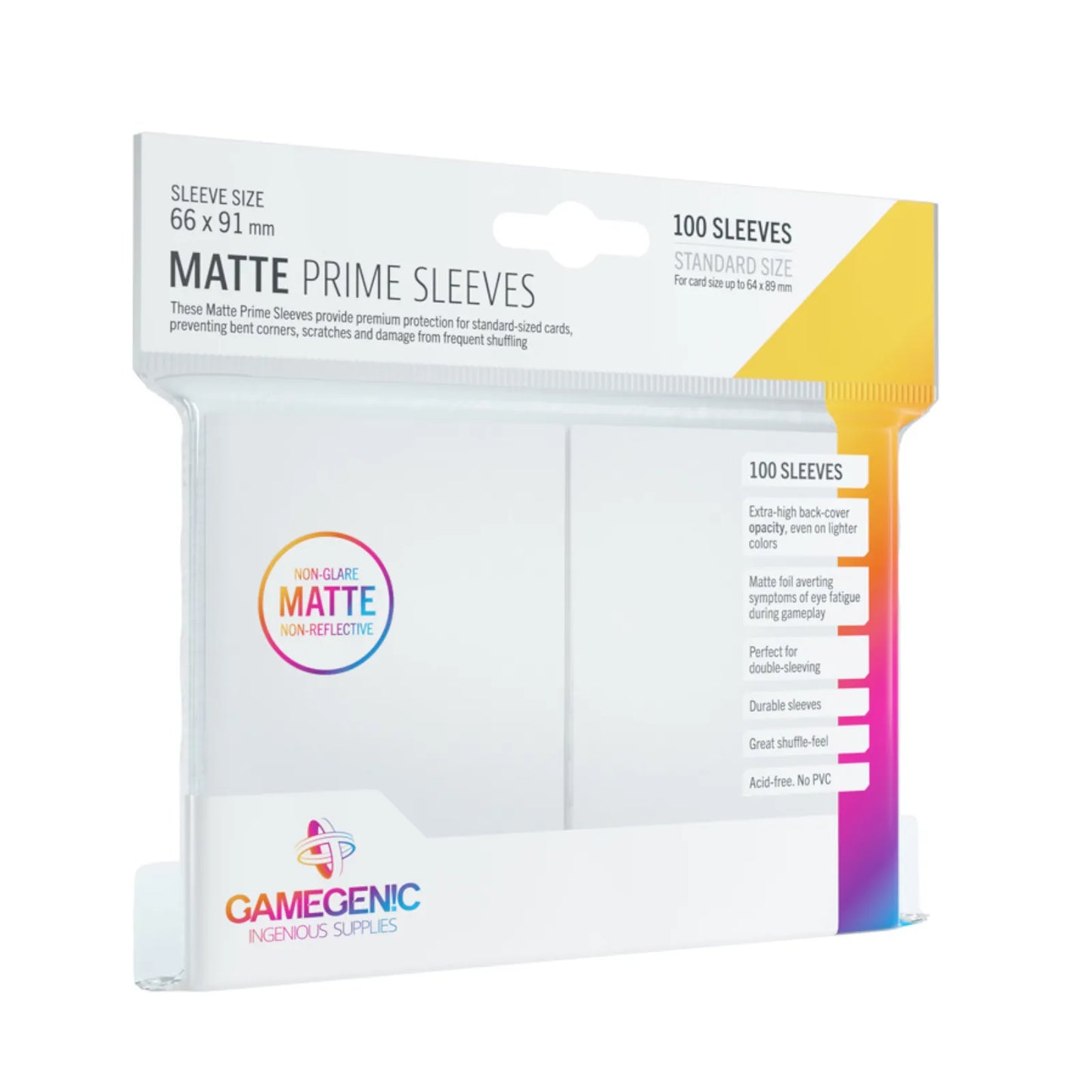 Gamegenic Matte Prime Sleeves (100 Sleeves)