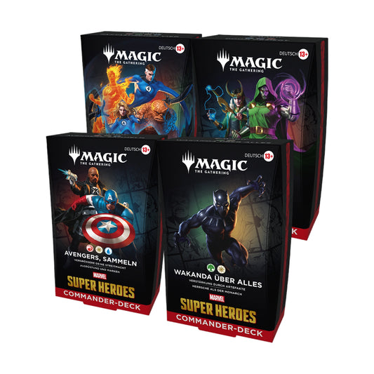 Marvel Super Heroes Commander Deck Set - alle 4 Decks (deutsch)