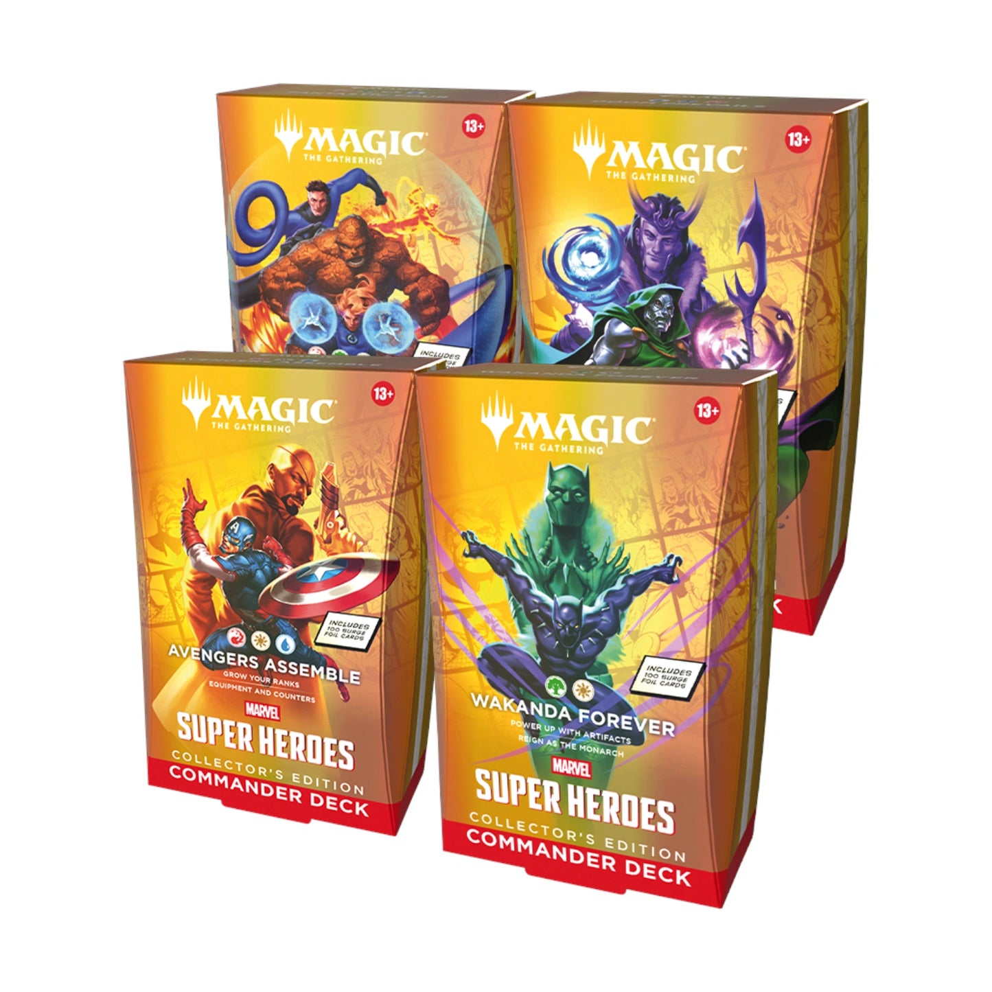 Marvel Super Heroes Collector's Edition Commander Deck Case - all 4 Decks (englisch)