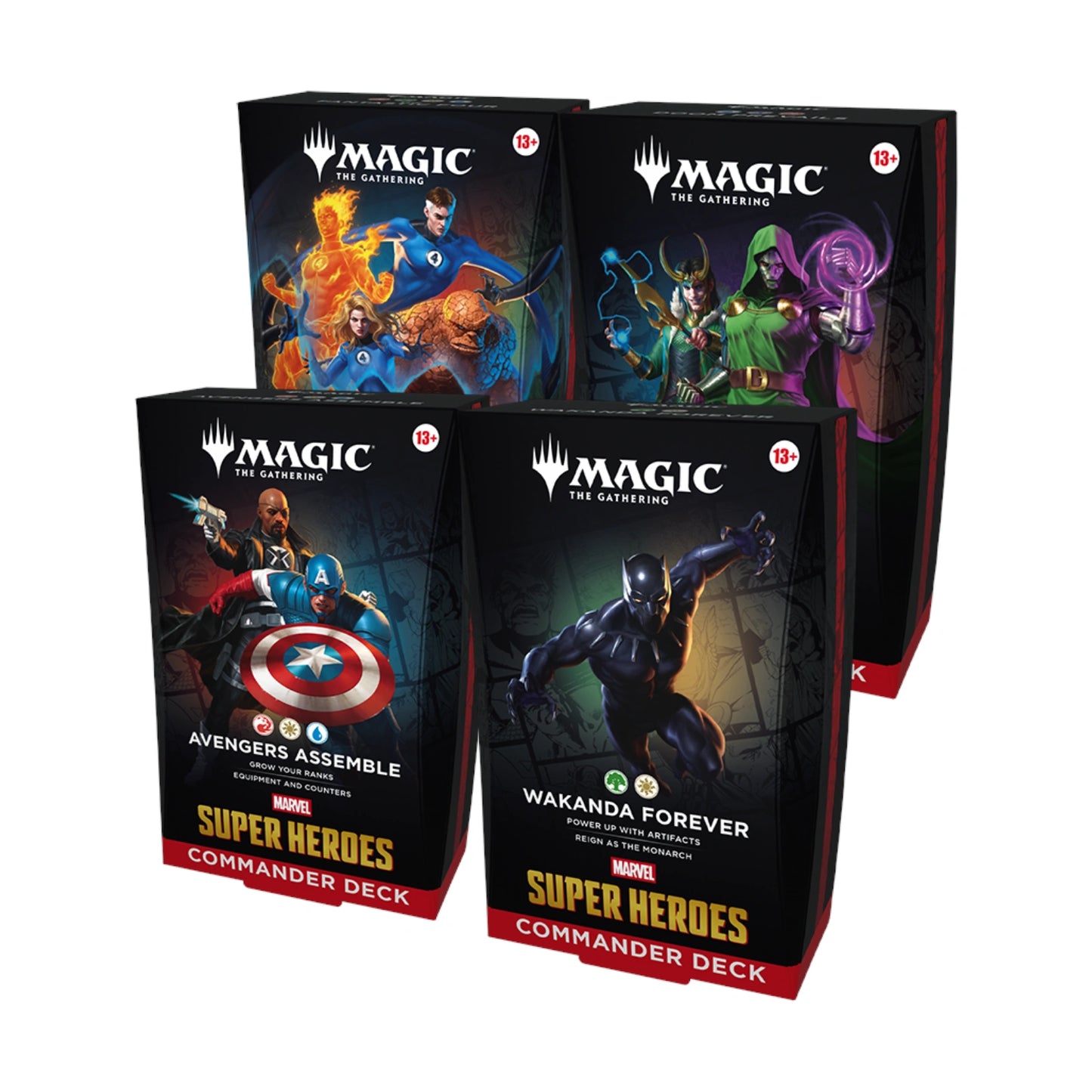 Marvel Super Heroes Commander Deck Case - all 4 Decks (englisch)