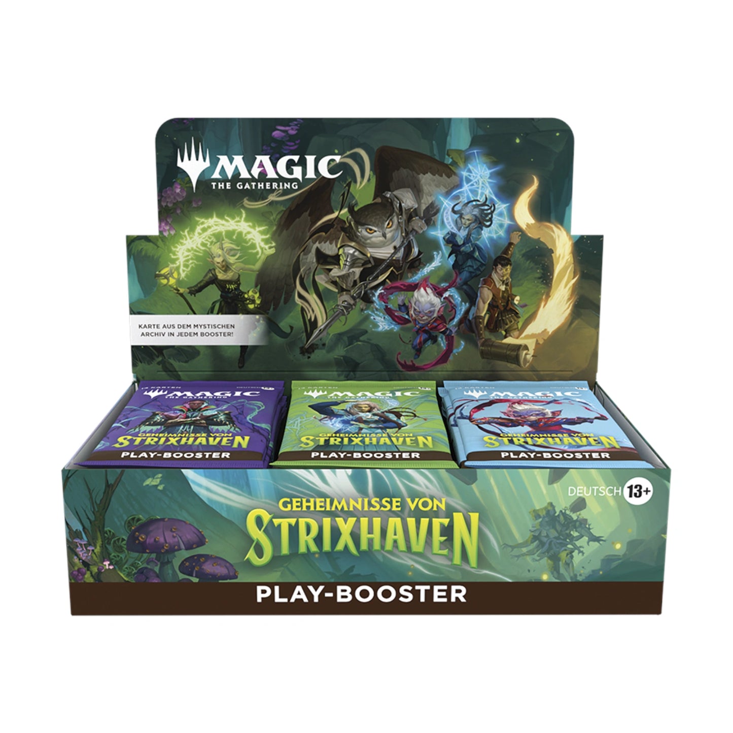 Geheimnisse von Strixhaven Play Booster Display (deutsch)