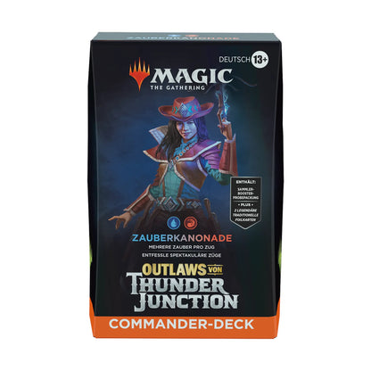 Outlaws of Thunder Junction Commander Deck: Zauberkanonade (deutsch)